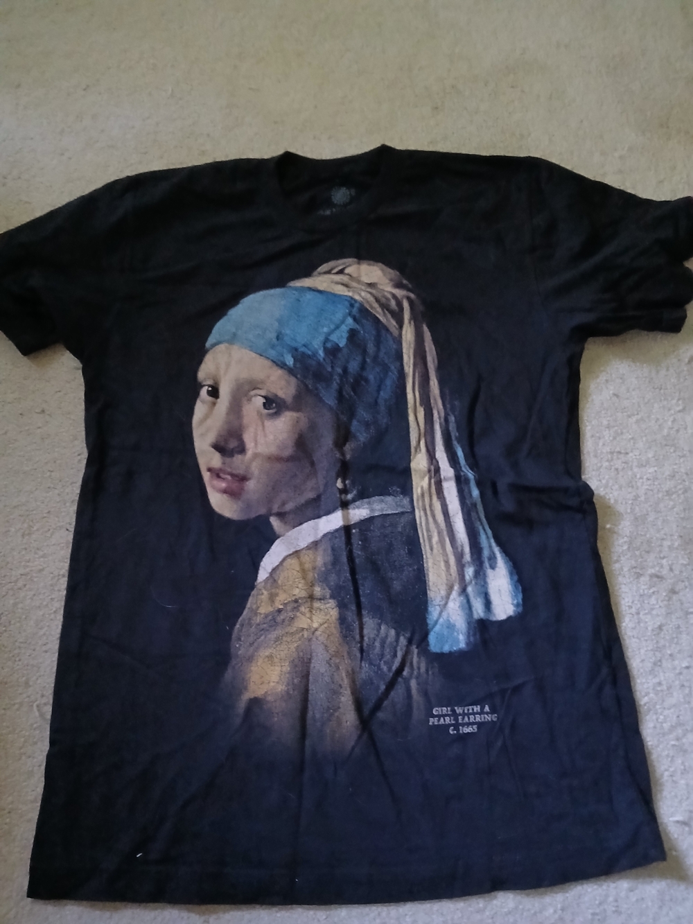 The Mountain Black Graphic Tee with Vintage Art Print